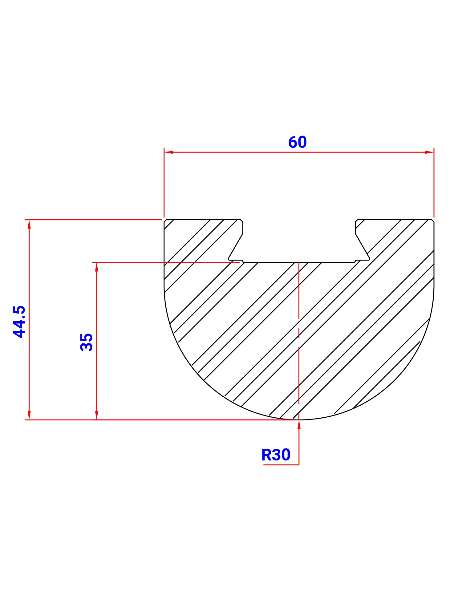 RADIUS INSERT P12R TYPE B R 30