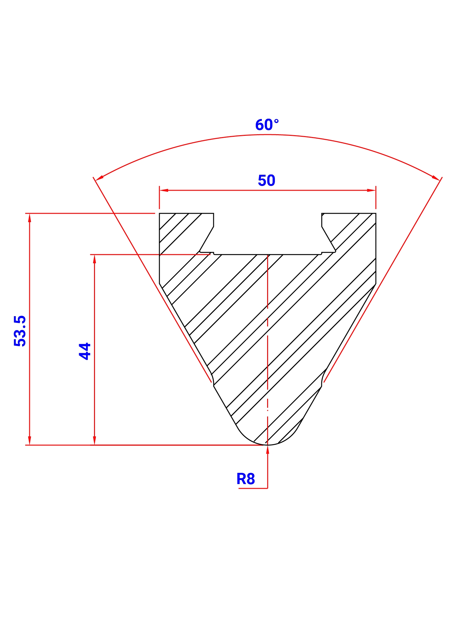 RADIUS INSERT P12R TYPE A R 8