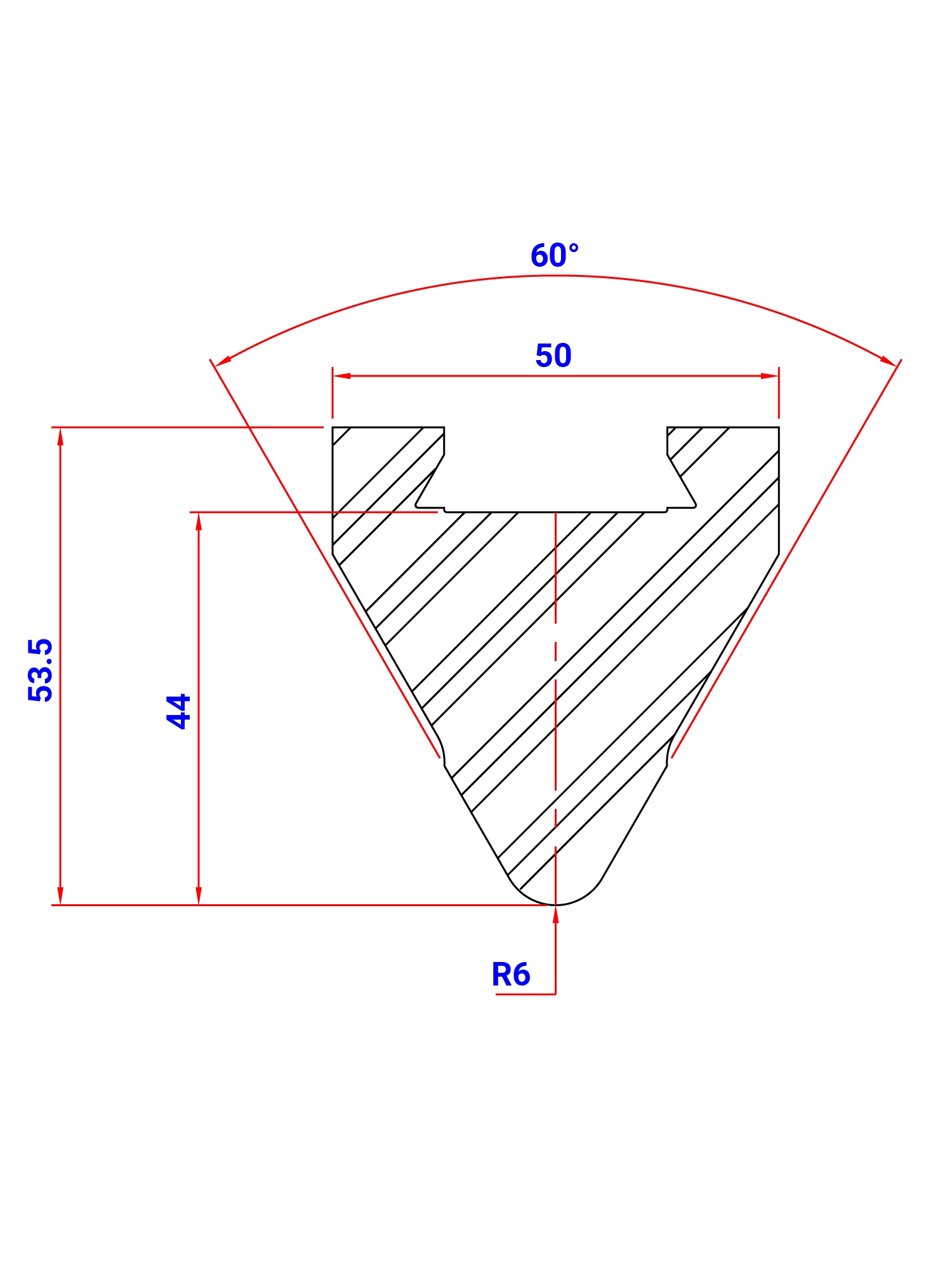 RADIUS INSERT P12R TYPE A R 6