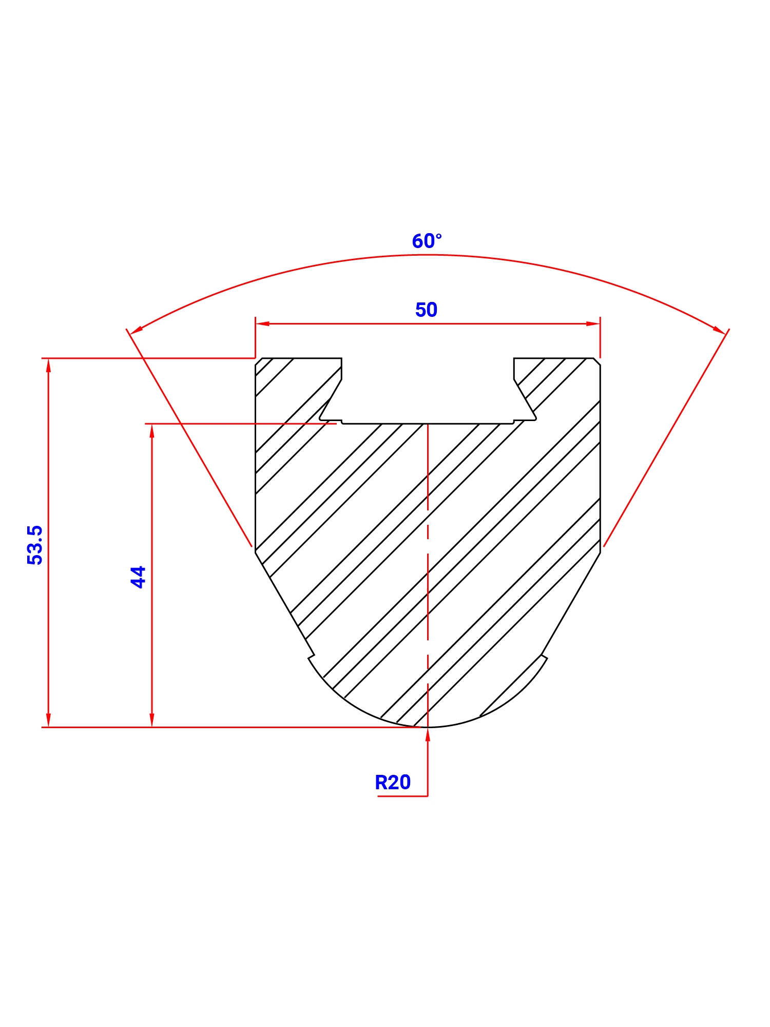 RADIUS INSERT P12R TYPE A R 20