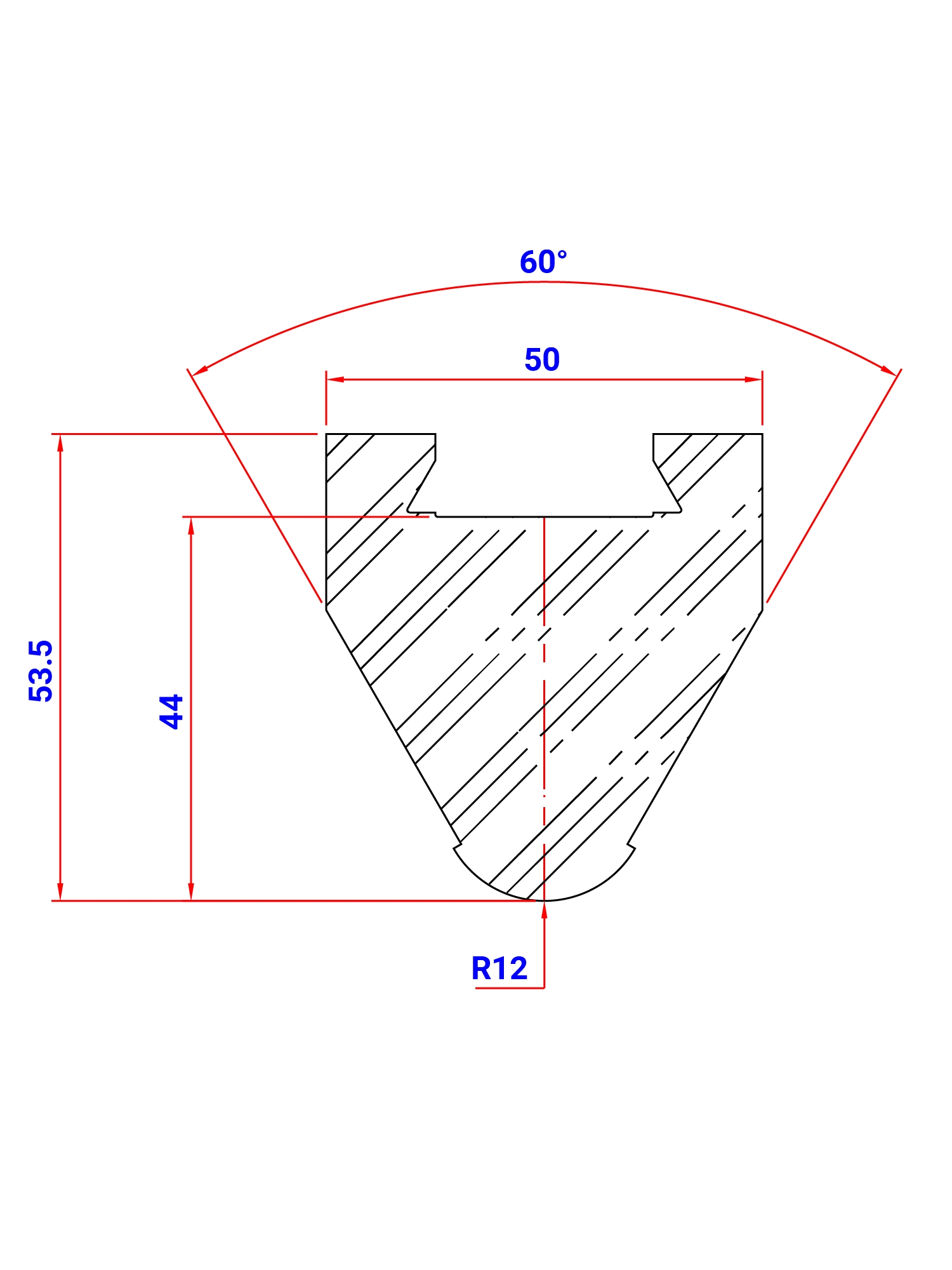 RADIUS INSERT P12R TYPE A R 12