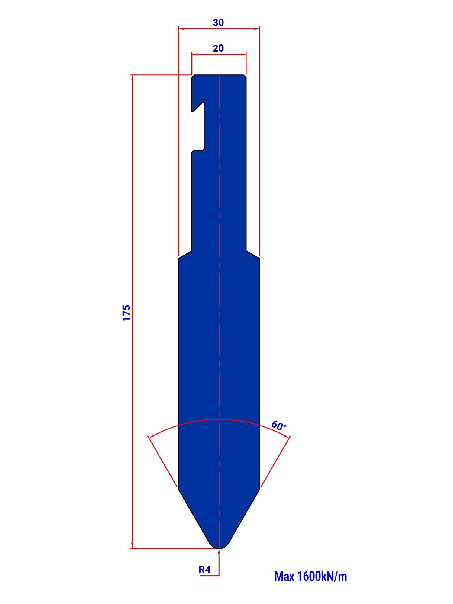 P9RF 60° R 4 H 175