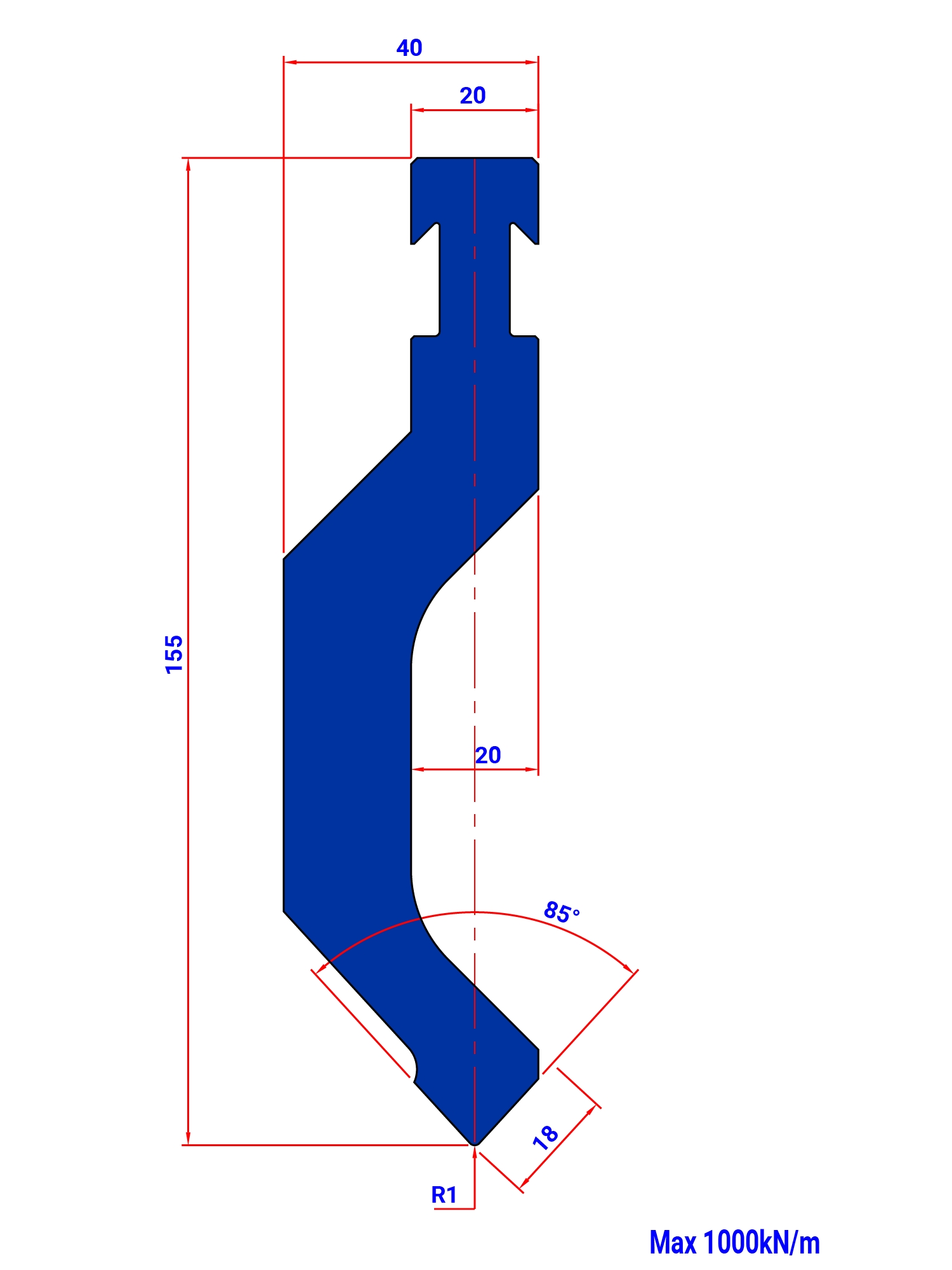 P8R 85° R 1