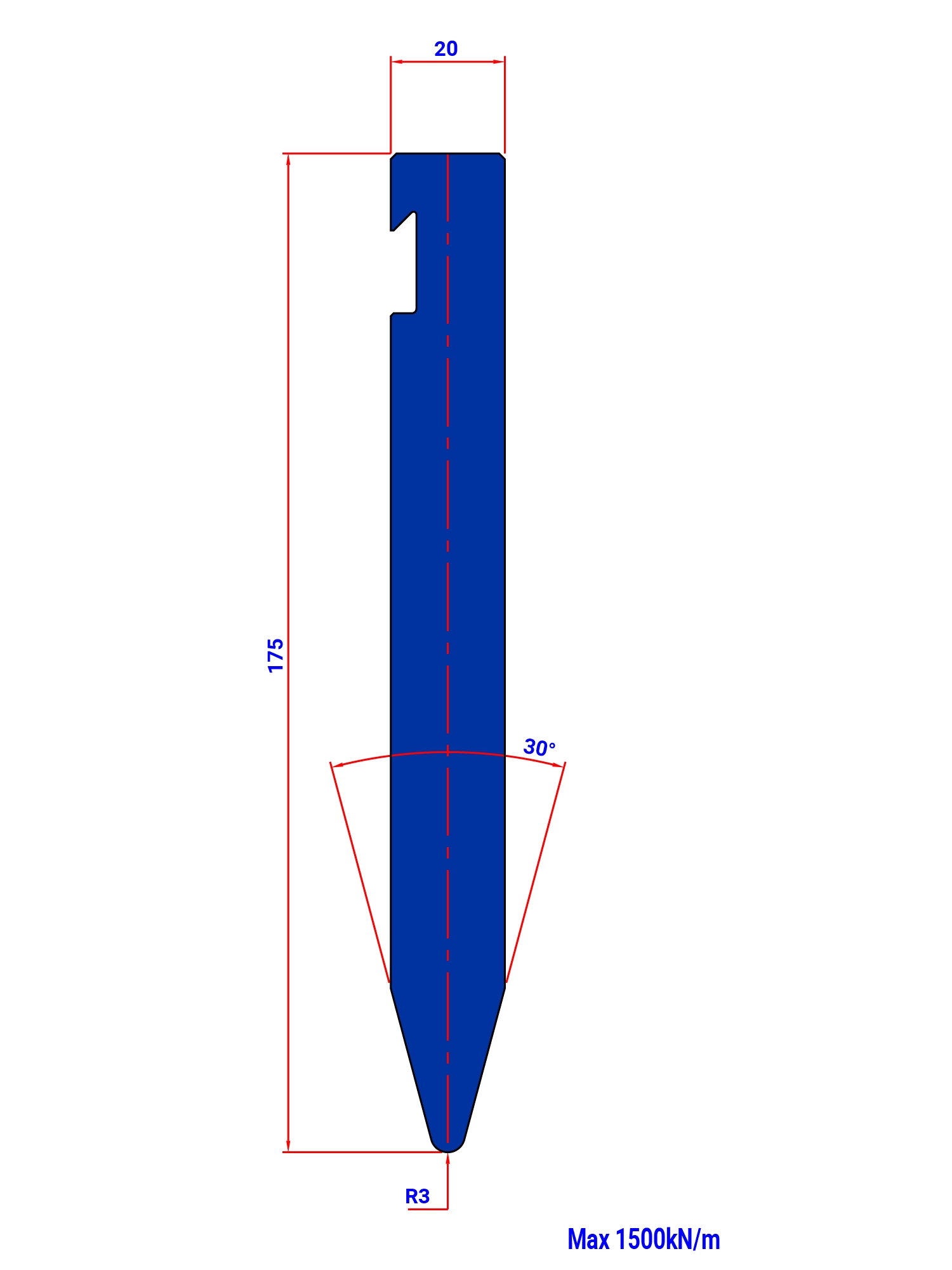 P7RF 30° R 3 H 175