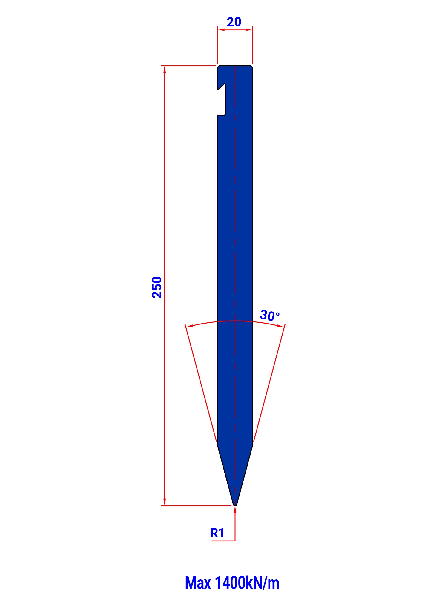 P6RF 30° R 1 H 250