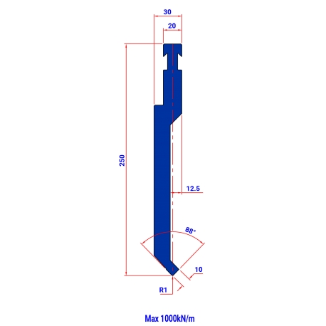 P2RF 88° R 1 H 250