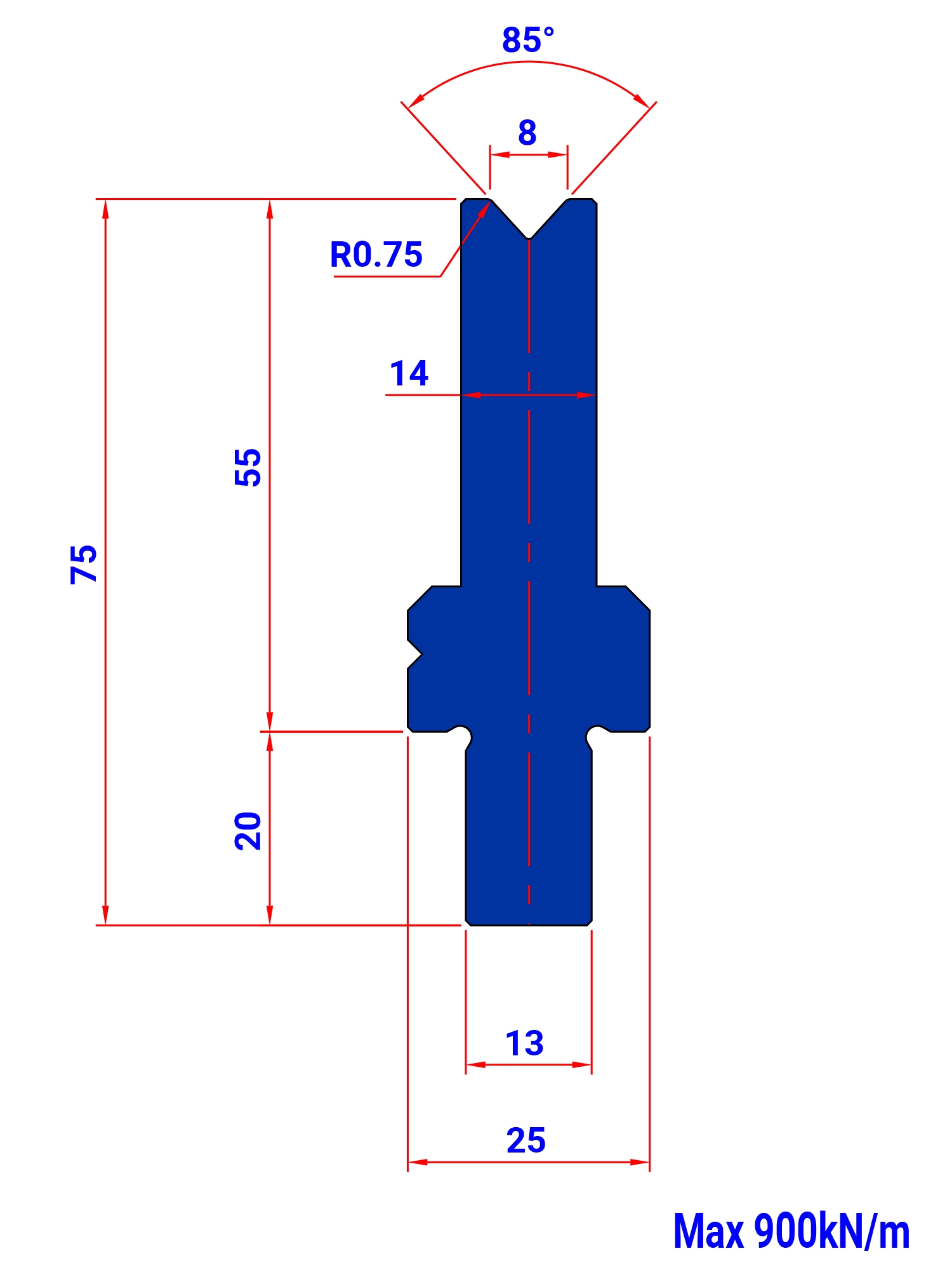 M8S 85°