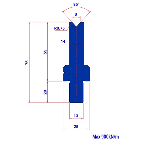 M8S 85°