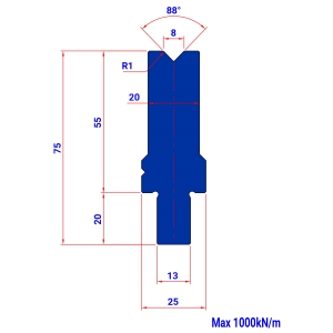 M8 88°