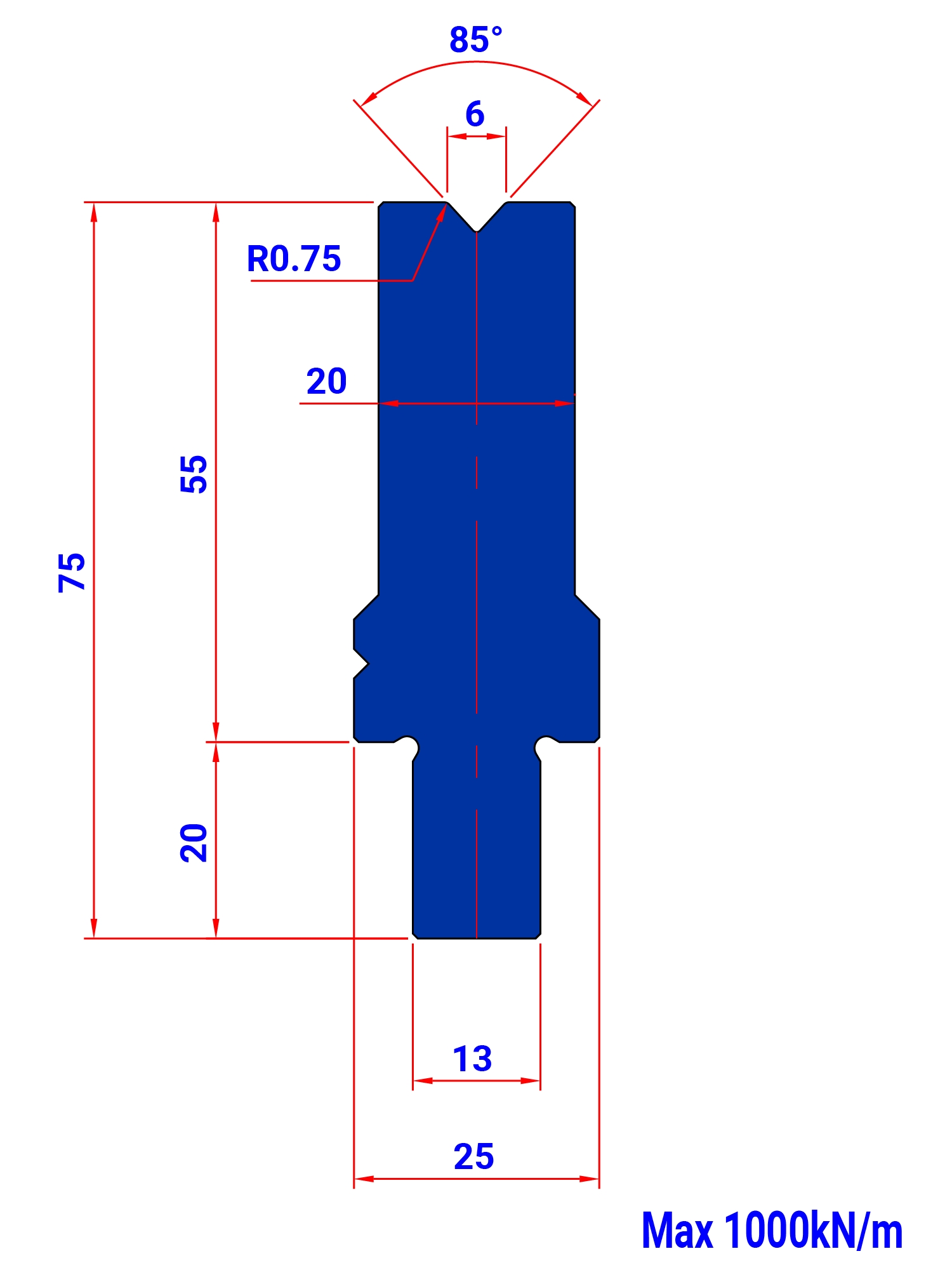 M6 85°