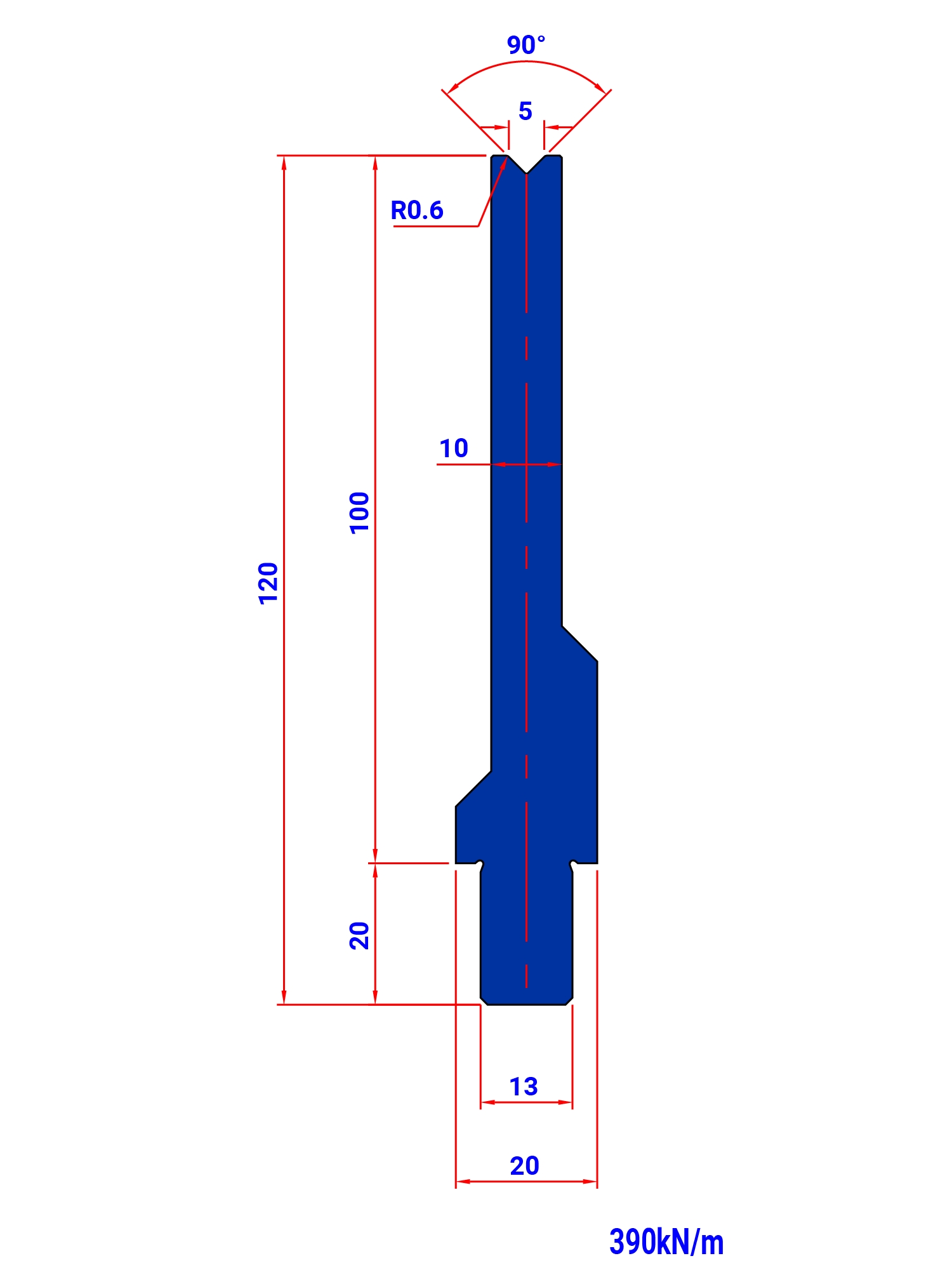 T05S 90° H 100