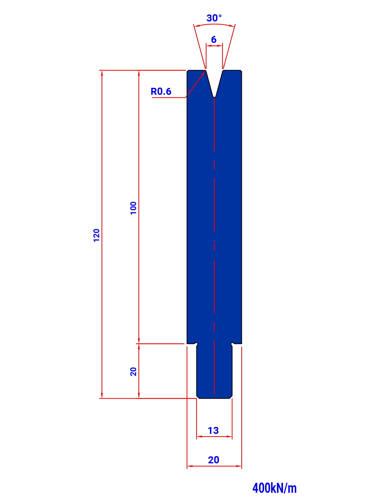 T06 30° H 100