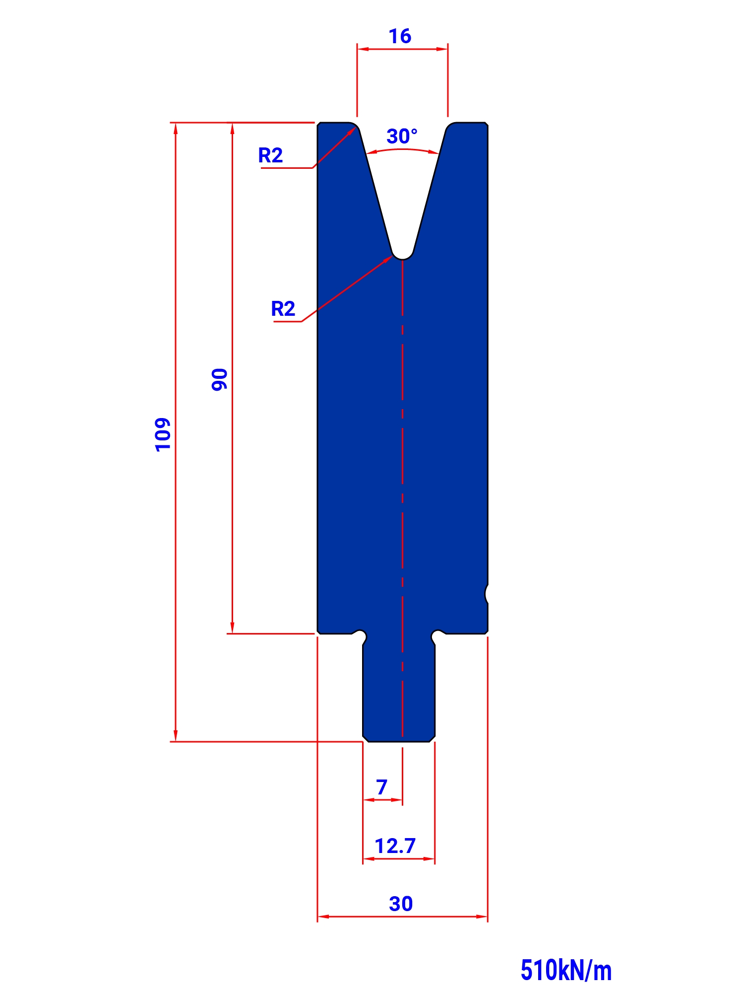 LM16 30° H 90