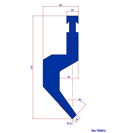P4RF 85° R 1_5 H 175