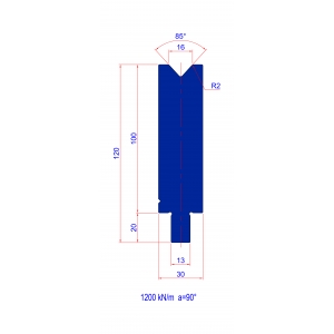 M16 85° H100